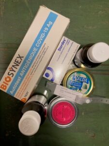 several medications on a counter