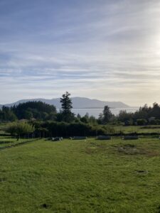 A view of Orcas Island from Lummi Island in Washington State.